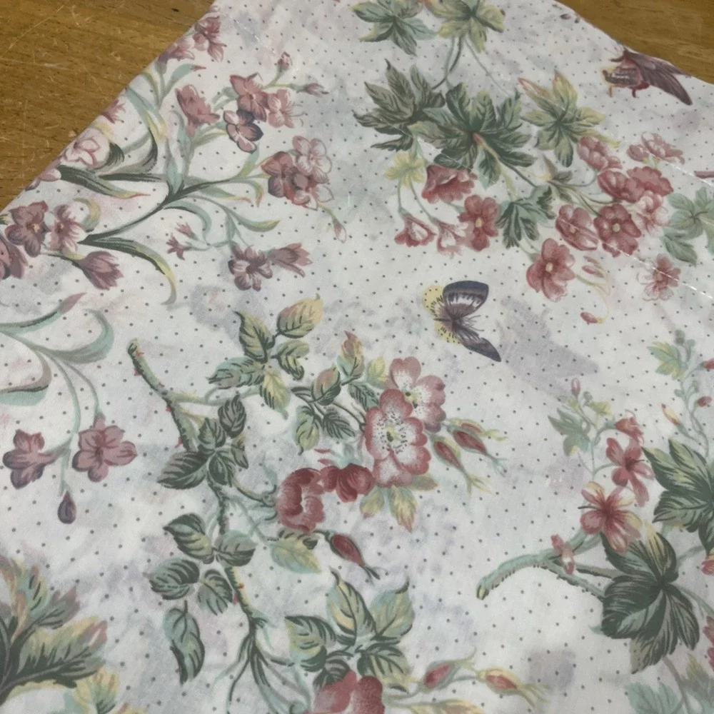 Vtg JC Penny Floral‎ Valances Wildflower Butterfly 27x88